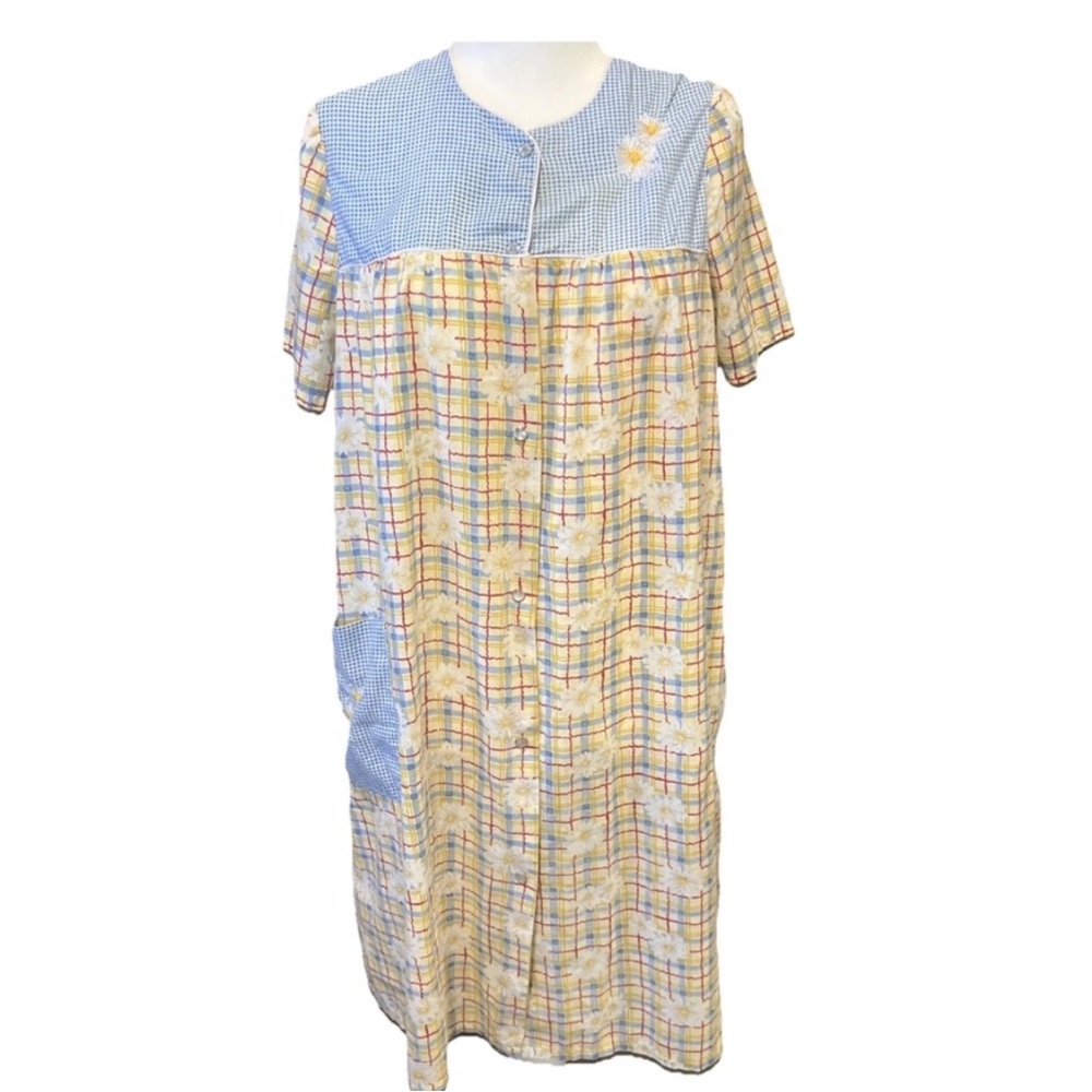 Ashley Taylor Daisy Floral House Dress L
